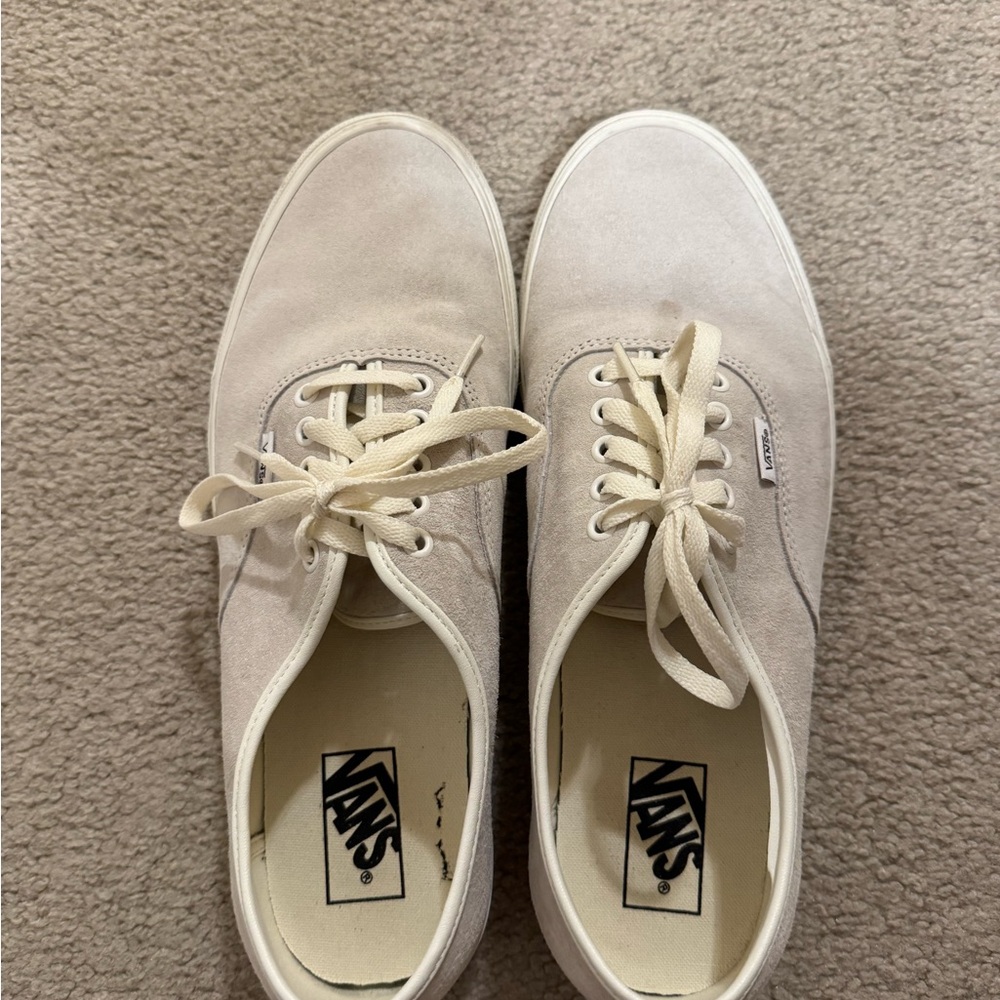 Vans Men's Off-White Canvas Sneakers